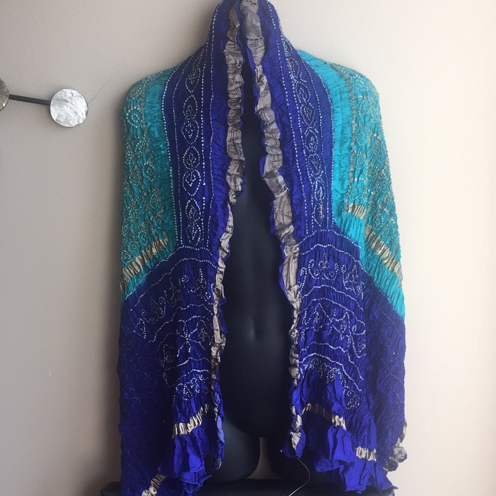 Beautiful crushed silk scarf.